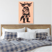 Toile axolotl cow-boy (Insitu(Chambre))