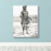 Toile Azandeh Binsa ou sorcier (Insitu (Plancher de Bois))