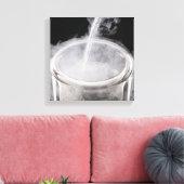 Toile Azote liquide versé dans un flacon de Dewar (Insitu(Salon))