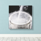 Toile Azote liquide versé dans un flacon de Dewar (Insitu (Plancher de Bois))