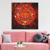 Toile AZTECA ~ Mayan - Aztec Sun Calendar Art (Insitu(Salon))
