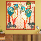 Toile Azure Deer & Rose Owl Fiesta Canvas (Insitu(Salon))