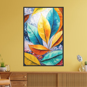 Toile Azure Dreamscape Peinture à la feuille céleste