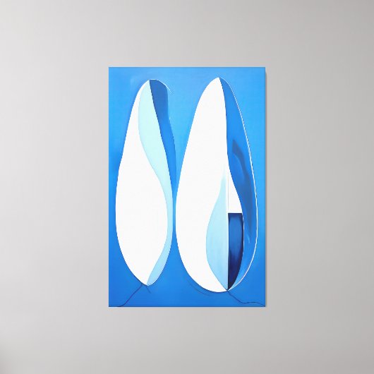 Toile Azure Geometry Serenade Abstrait (Recto)