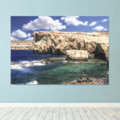 Toile Azure Window Attraction Sur L'Île Gozo (Insitu (Plancher de Bois))