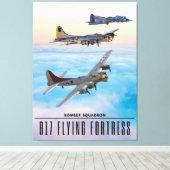 Toile B-17 SQUADRON BOMBRE FORTERESSE volant (Insitu (Plancher de Bois))