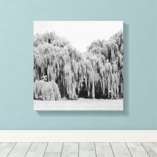 Toile B&W Willow Trees larvaires (Insitu (Plancher de Bois))