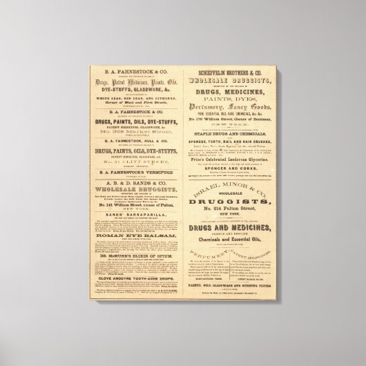 Toile BA Fahnestock and Company (Recto)