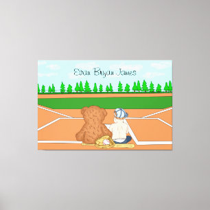 Toile Baby Boy personnalisé en Baseball Casquette Teddy 