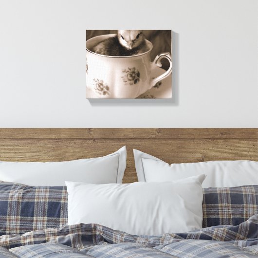 Toile Baby Chick dans une Teacup (Insitu(Chambre))