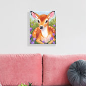 Toile Baby Deer Fawn Animal Painting (Insitu(Salon))