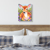 Toile Baby Deer Fawn Animal Painting (Insitu(Chambre))