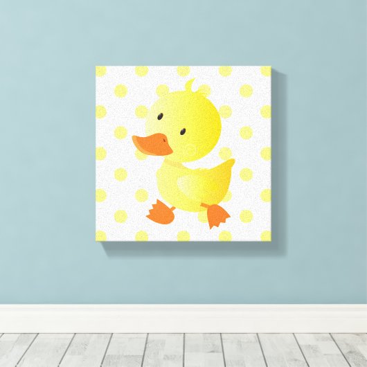 Toile Baby Duck Pois Nursery Art (Insitu (Plancher de Bois))