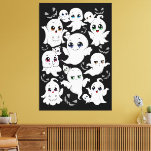 Toile Baby Ghosts Éffrayant mignon Halloween humeur