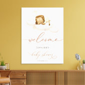 Toile Baby shower Lion Bienvenue (Insitu(Salon))