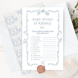 Toile Baby woord Scramble teddybeer baby shower