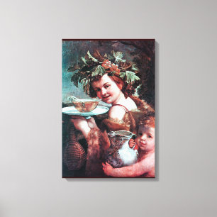 TOILE BACCHUS, RAISINS ET VIN BLANC