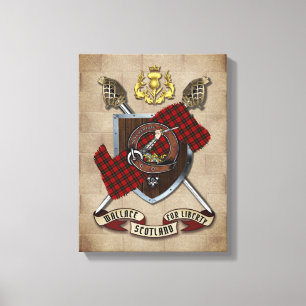 Toile Badge Clan Wallace W/Crossed Swords