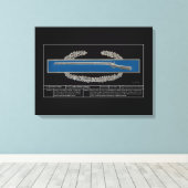 Toile Badge d'infanterie de combat technique (Insitu (Plancher de Bois))