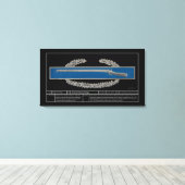 Toile Badge d'infanterie de combat technique (Insitu (Plancher de Bois))