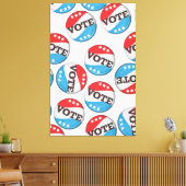 Toile Badge Rétro Vote (Insitu(Salon))