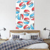 Toile Badge Rétro Vote (Insitu(Chambre))