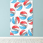 Toile Badge Rétro Vote (Insitu (Plancher de Bois))