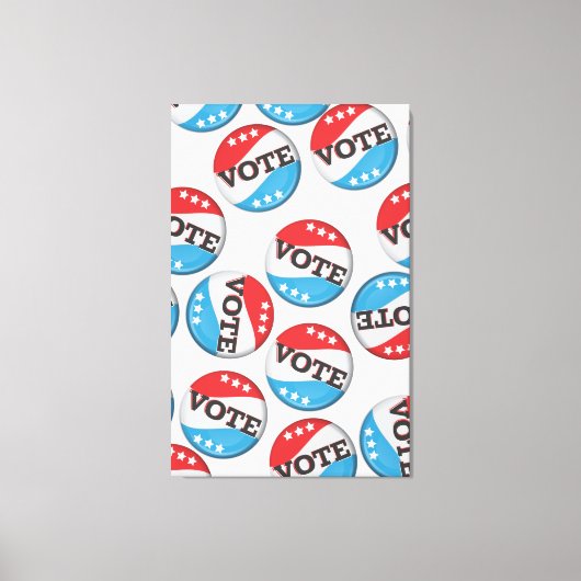 Toile Badge Rétro Vote (Recto)