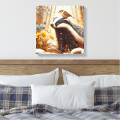Toile Badger and Sparrow Nature Faune Rustique (Insitu(Chambre))