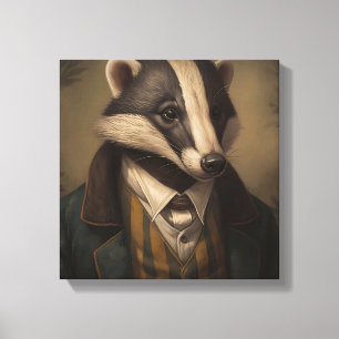 Toile Badger en costume Art animal Animal en costume
