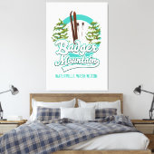 Toile Badger Mountain Waterville Washington logo du ski (Insitu(Chambre))