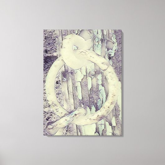 Toile bague et crochet antiquaire serrure à charbon (Recto)