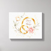 Toile Bagues de mariage romantiques Forever & Always - A (Recto)