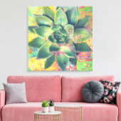 Toile Baguette de couleur jaune Succulent Canvas Art (Insitu(Salon))