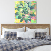 Toile Baguette de couleur jaune Succulent Canvas Art (Insitu(Chambre))