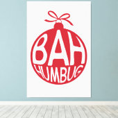 Toile Bah Humbug décoration de Noël Snowflak (Insitu (Plancher de Bois))