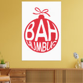 Toile Bah Humbug décoration de Noël Snowflak (Insitu(Salon))