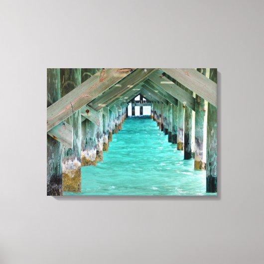 Toile Bahamas Pier et Turquoise Ocean (Recto)