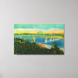 Toile Baie BridgeNewport de Yaquina, OU