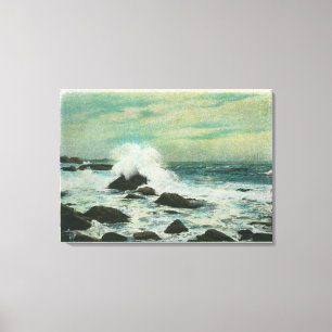 Toile Baie de Casco, MaineSurf et roches de plage