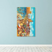 Toile Baignade dans le lagon, Long Beach (Insitu (Plancher de Bois))