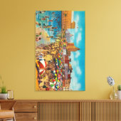 Toile Baignade dans le lagon, Long Beach (Insitu(Salon))