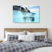 Toile Baignade de chien dans une piscine (Insitu(Chambre))
