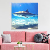 Toile Baignade de requins Eau bleu de l'océan (Insitu(Salon))