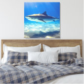 Toile Baignade de requins Eau bleu de l'océan (Insitu(Chambre))