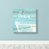 Toile Baignoire en bleu et blanc (Insitu (Plancher de Bois))