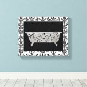 Toile Baignoire en noir et blanc (Insitu (Plancher de Bois))