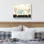 Toile Baignoire Vintage blanche et bleue (Insitu(Chambre))