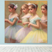 Toile Bailarinas en el estilo de Degas en tonos suaves (Insitu (Plancher de Bois))