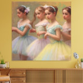 Toile Bailarinas en el estilo de Degas en tonos suaves (Insitu(Salon))